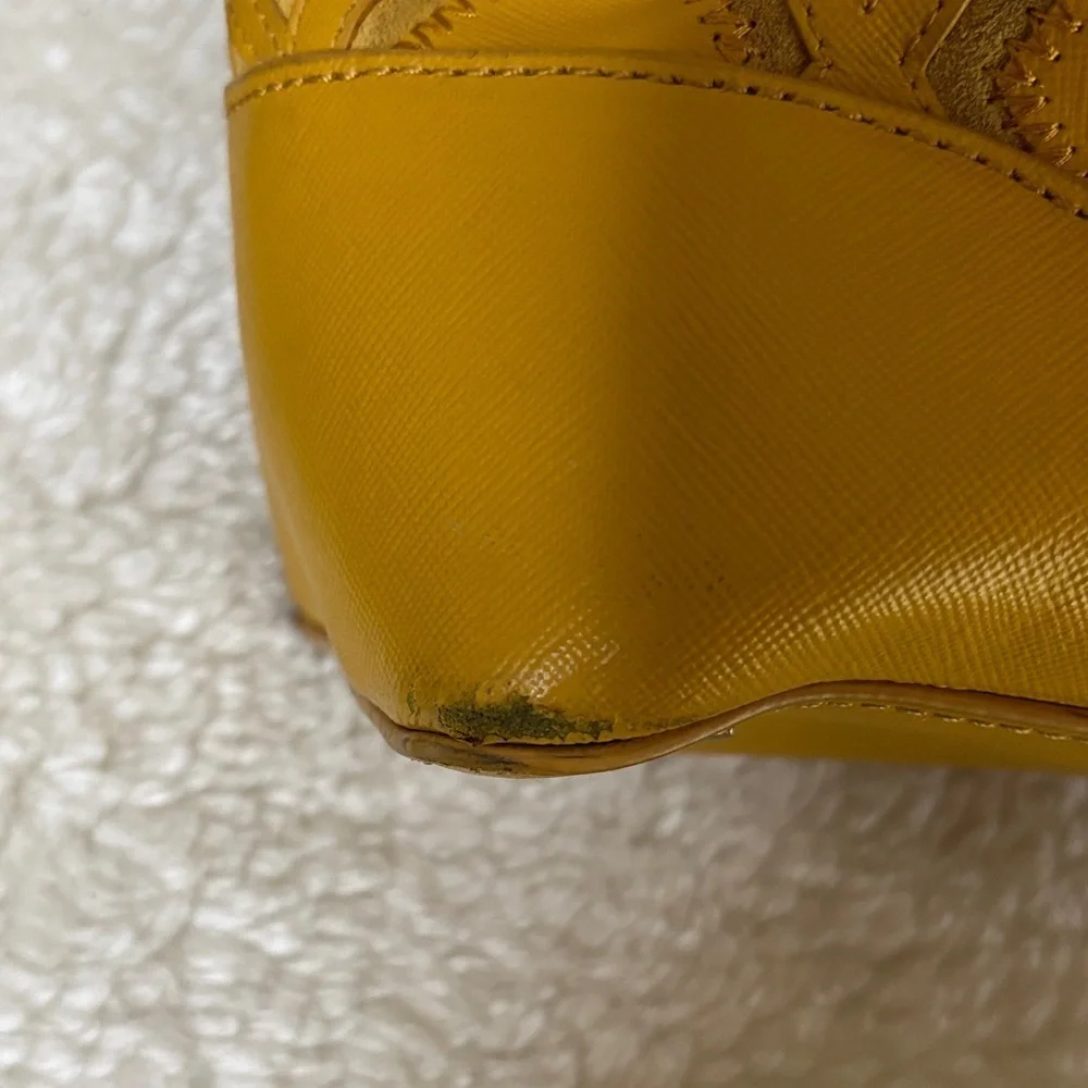 Tory Burch Mustard Diamond Satchel